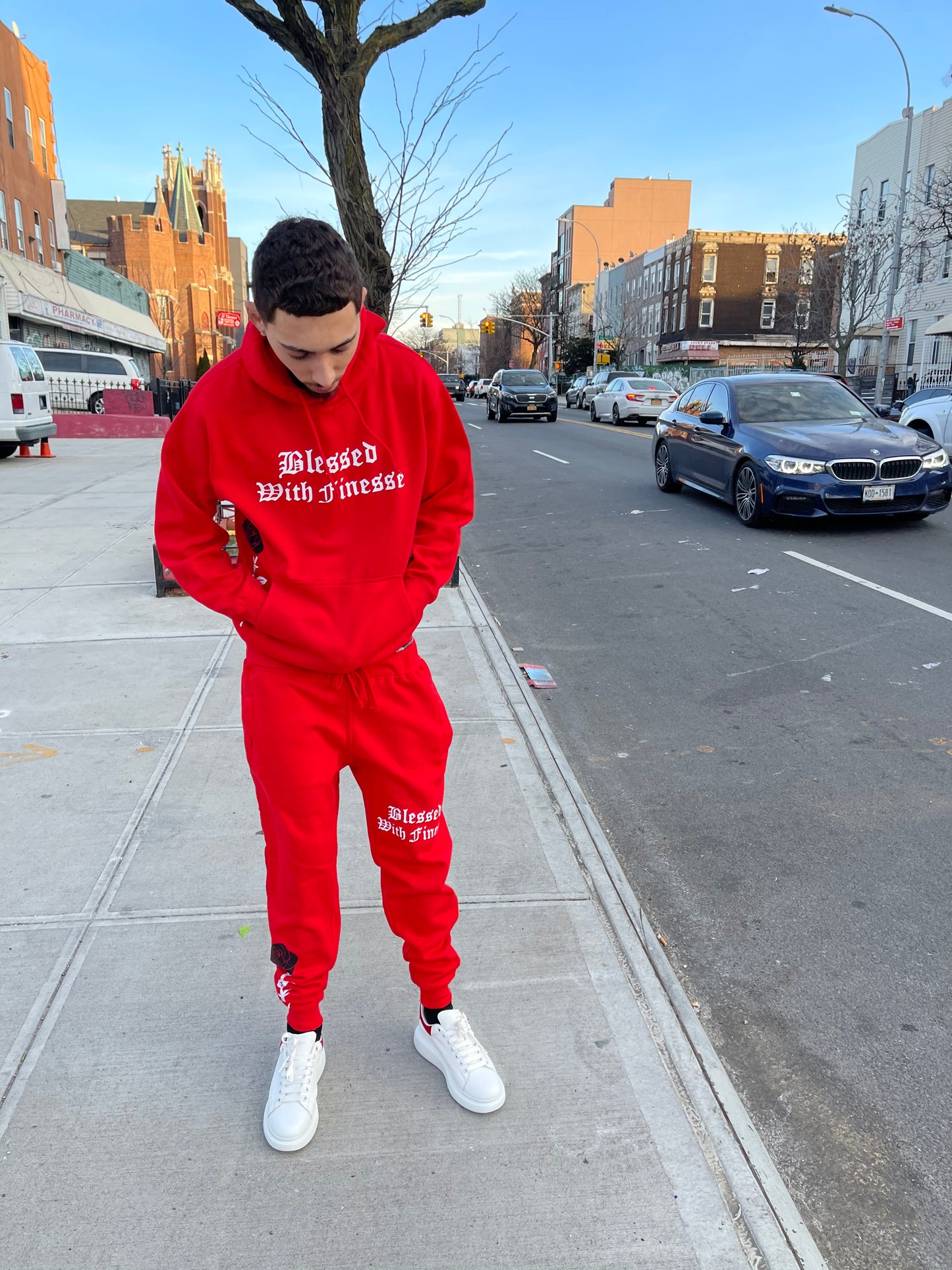 Red Pray For Me Sweatsuits