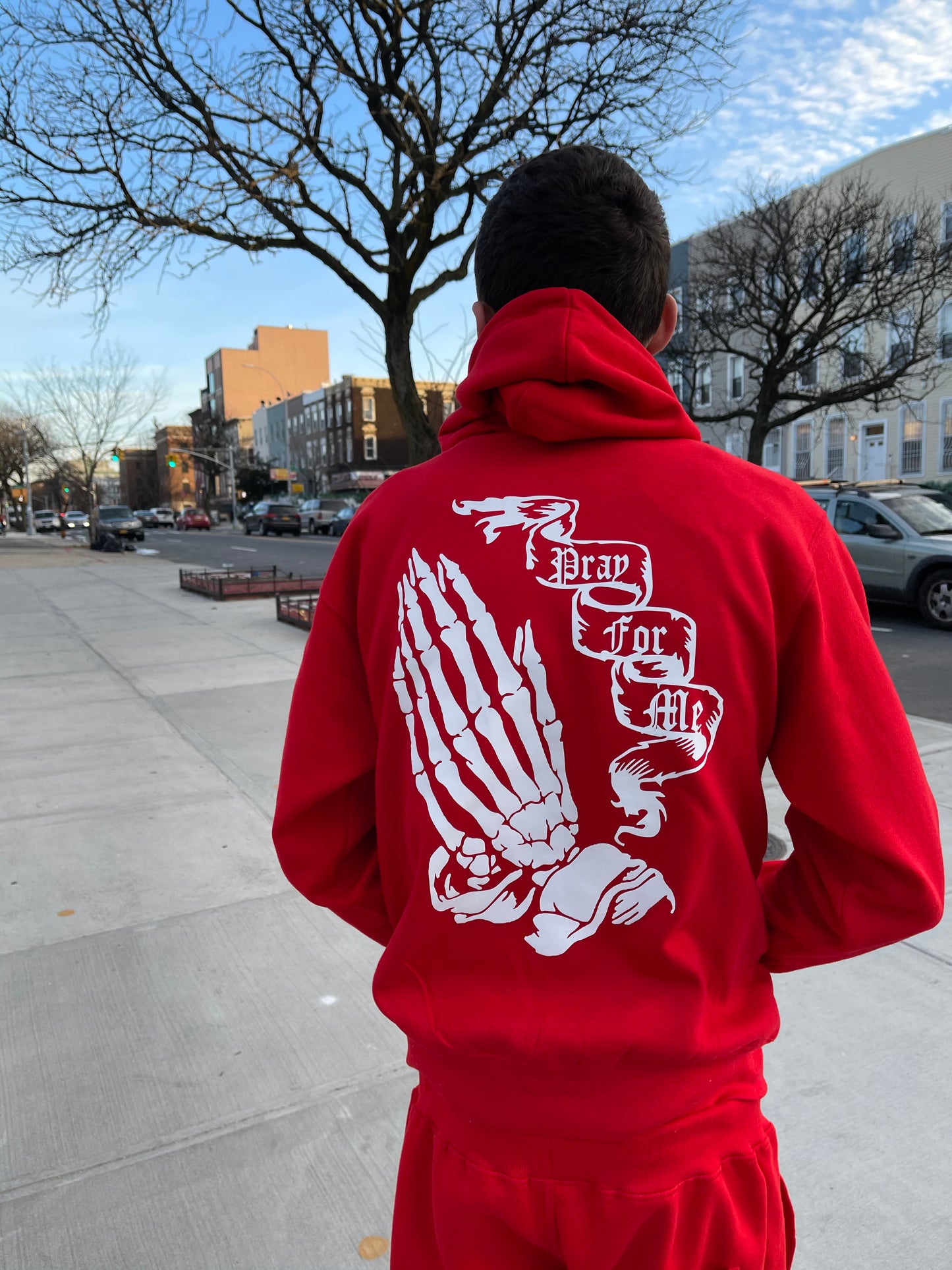Red Pray For Me Sweatsuits